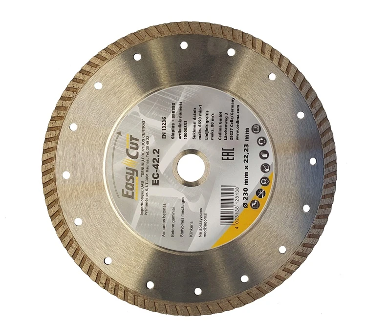 Deimantinis pjovimo diskas Cedima EC-42.2 115x22,23x2,2mm