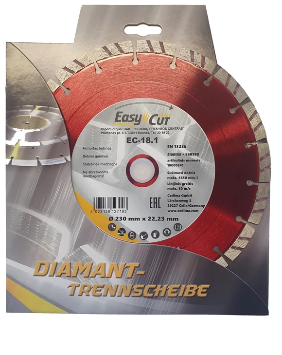 Deimantinis pjovimo diskas Cedima 50006879; 230x22,23 mm
