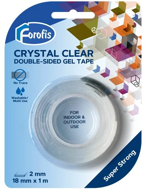 Dvipusė lipnioji juostelė CENTRUM 91237, 1m × 18mm, skaidri