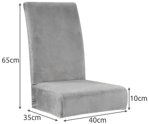 Kėdės užvalkalas - pilka velvet Ruhhy 22979