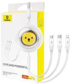Baseus Įkrovimo kabelis 3in1 USB - USB-C USB-M Lightning 3.5A 1.1m - baltas