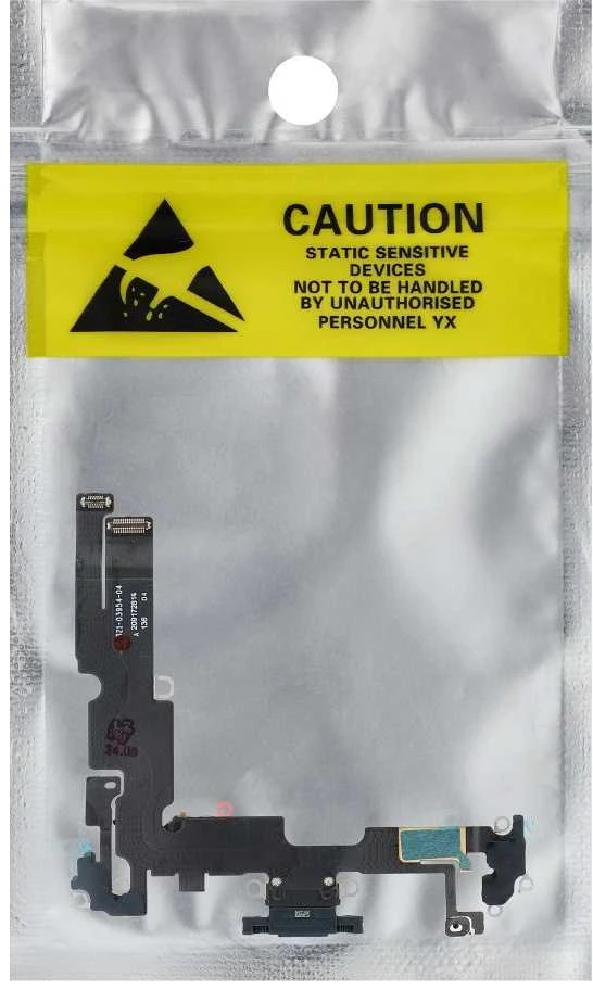 OEM įkrovimo lankstus USB įkroviklis IPHONE 14 Plus juodas (ištrauktas)