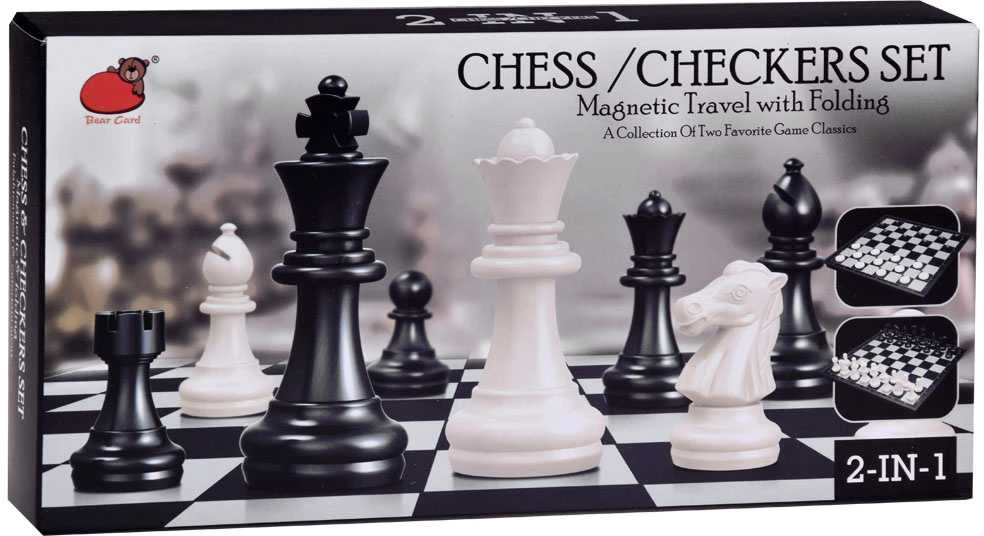 Jokomisiada Chess Magnetic checkers 2in1 puzzle game GR0620