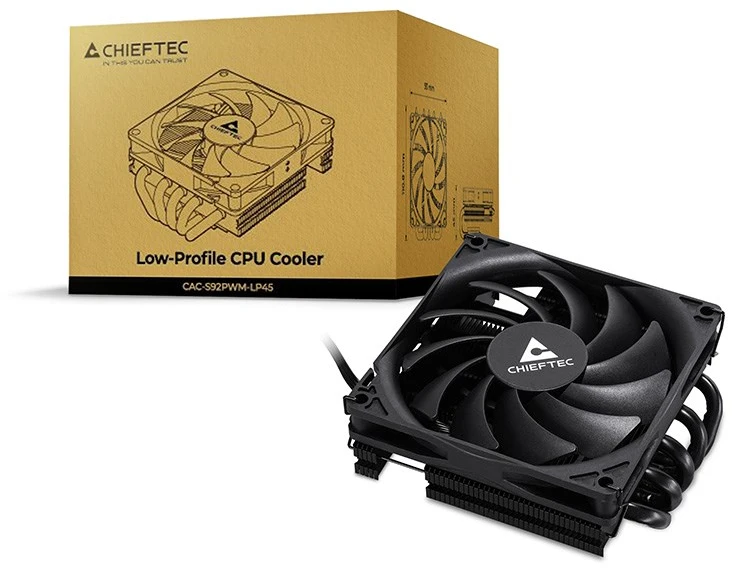 Chieftec CAC-S92PWM-LP45 computer cooling system Kompiuterio dėklas Oro vėsintuvas 9.2 cm Juodas