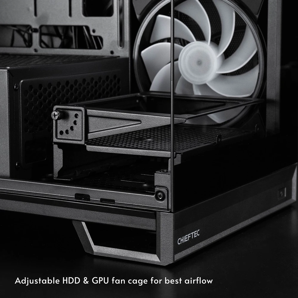 Kompiuterio korpusas - Chieftec GX-30B-OP ATX USB-C Grūdintas stiklas RGB Juodas