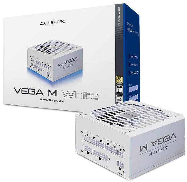 850W Chieftec VEGA M Baltas 80Plus Gold