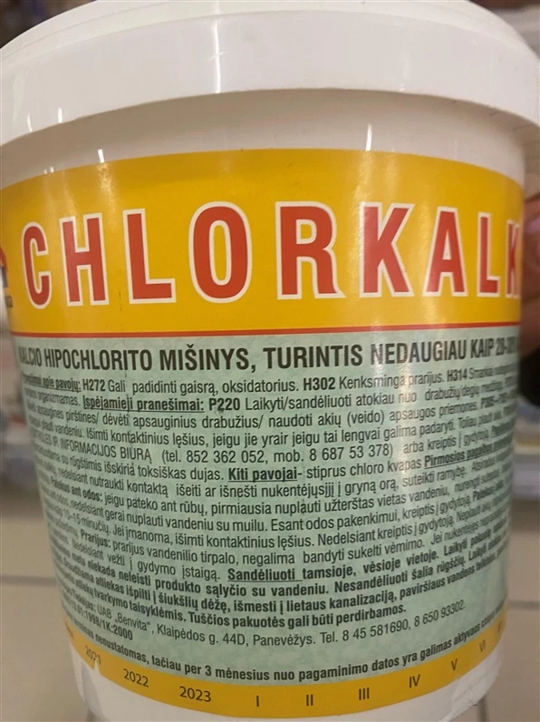 None Nežinomas Chlorkalkės, 0,6kg
