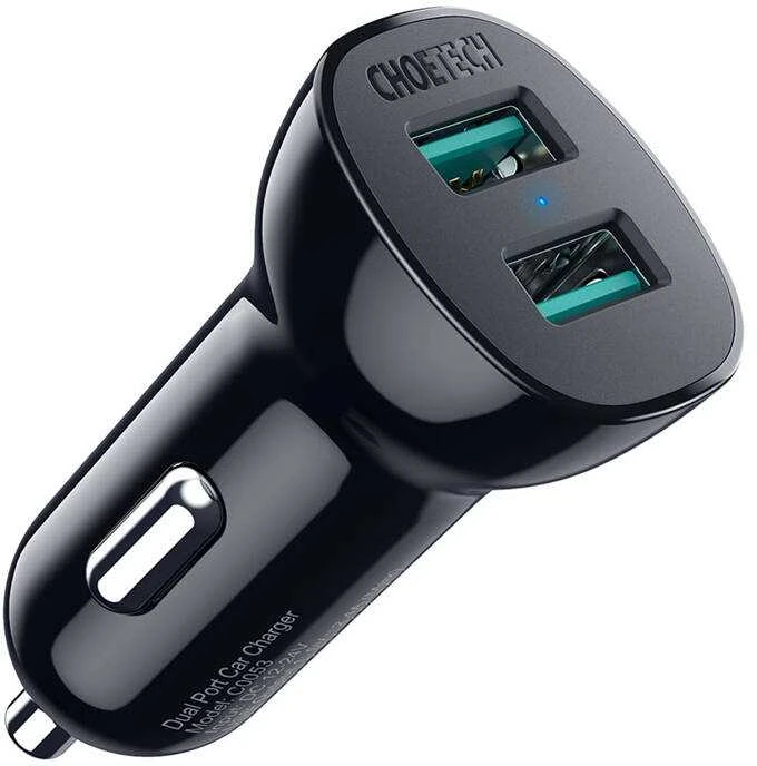 Kroviklis CHOETECH 2xUSB A, 36W, QC3.0
