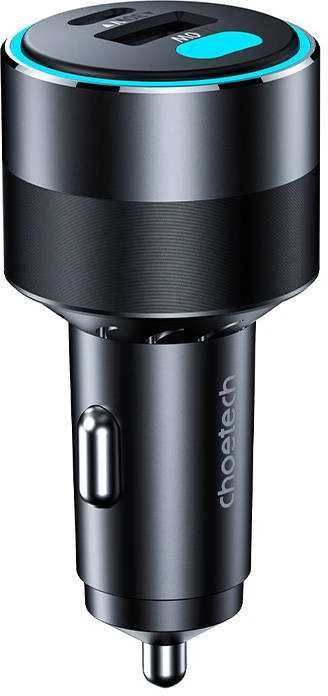 Choetech TC0011 automobilinis įkroviklis 130W 2x USB C 1x USB A - juodas