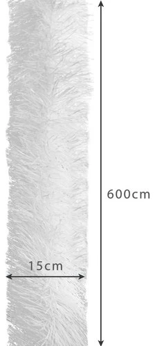 Christmas medžio garland - baltas 6m Ruhhy 22307