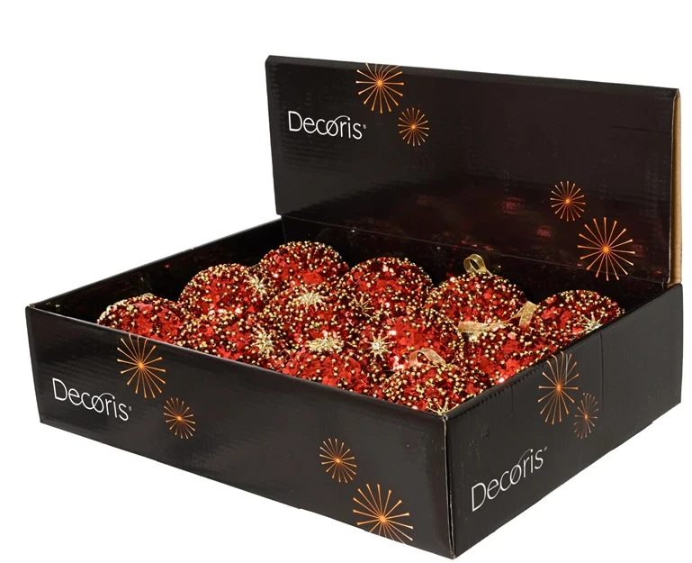 Nežinomas Eglutės žaisliukas Decoris 026173, aukso/raudonas, 8 cm