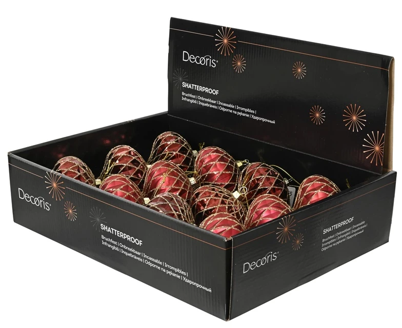 Nežinomas Christmas Tree toy Decoris 028455. red. polystyrene