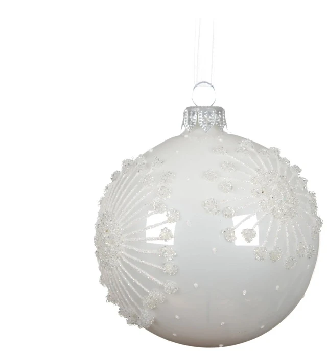 None Christmas Tree toy Decoris 053566. baltas. glass