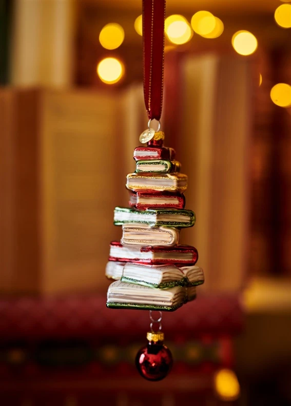 Nežinomas Eglutės žaisliukas Decoris Books, įvairių spalvų, stiklas