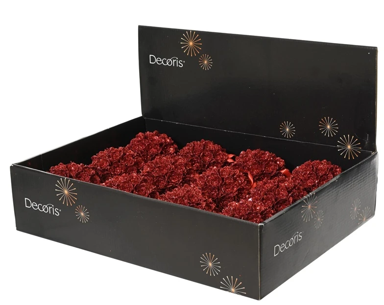 None Christmas Tree toy Decoris Flower. red