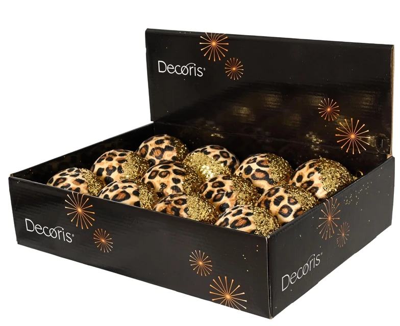 Nežinomas Eglutės žaisliukas Decoris Leopard, rudas, 8 cm
