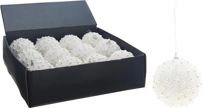 Christmas Tree toy Pearl. baltas. plastikas