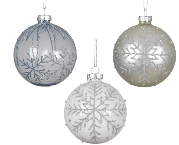 None Nežinomas Eglutės žaisliukas Snowflake, 8 cm, stiklas