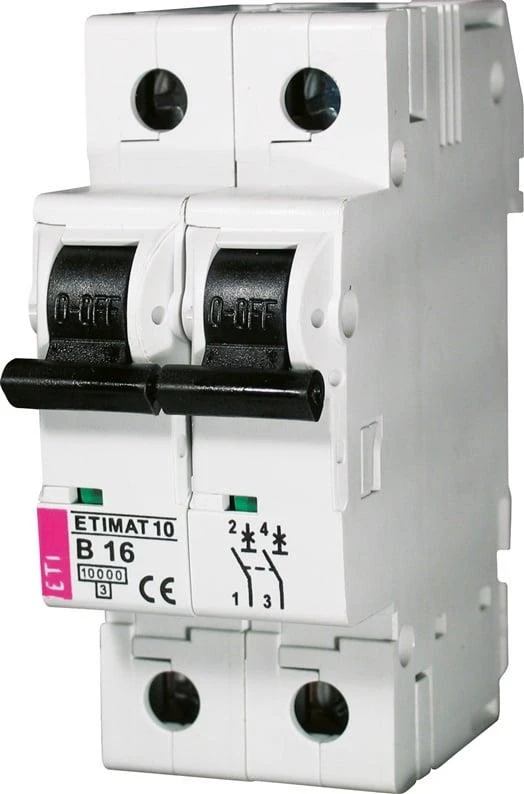 Automatinis jungiklis Eti MAT10, 2P, C, 10A, 10kA