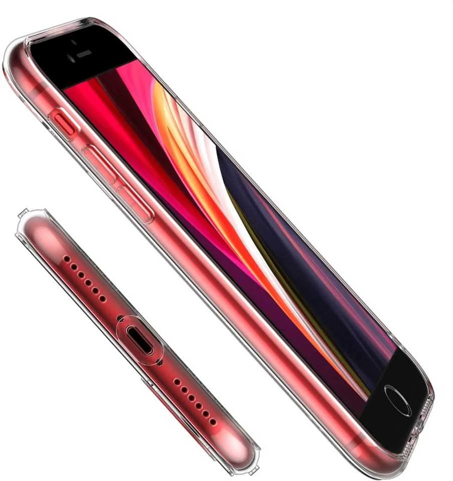 Oem Originalus iPhone 7 / 8 / SE 2020 / SE 2022 dėklas, skaidrus, 2 mm dėžutė, skaidri