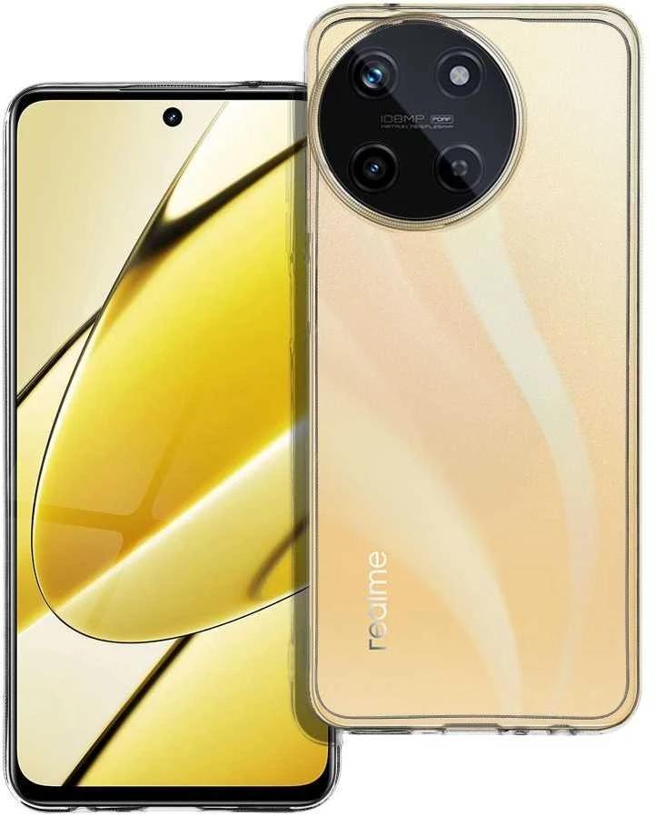 Realme 11 4G skaidrus dėklas 2 mm (apsauginė kamera), skaidrus