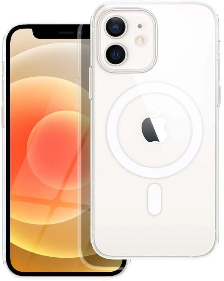 Oem Originalus „iPhone 12 MINI“ skaidrus „Mag“ dėklas (STR), suderinamas su „MagSafe“ permatomu dėklu