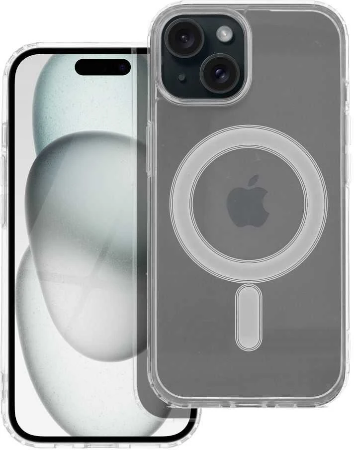 Oem Originalus „iPhone 15“ dėklas, skaidrus „Mag“ dangtelis (STR), suderinamas su „MagSafe“ permatomu dangteliu.