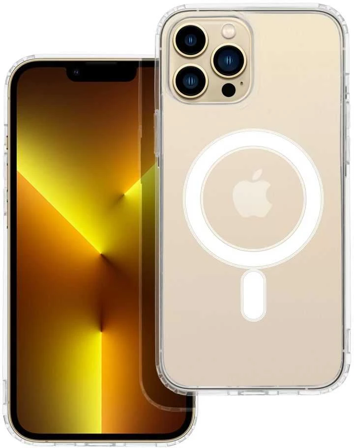 Oem Originalus „iPhone 13 PRO MAX“ dėklas, skaidrus „Mag“ dangtelis (STR), suderinamas su „MagSafe“ permatomu dangteliu.