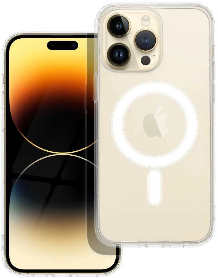 Oem Originalus „iPhone 14 PRO MAX“ dėklas, skaidrus „Mag“ dangtelis (STR), suderinamas su „MagSafe“ permatomu dangteliu.