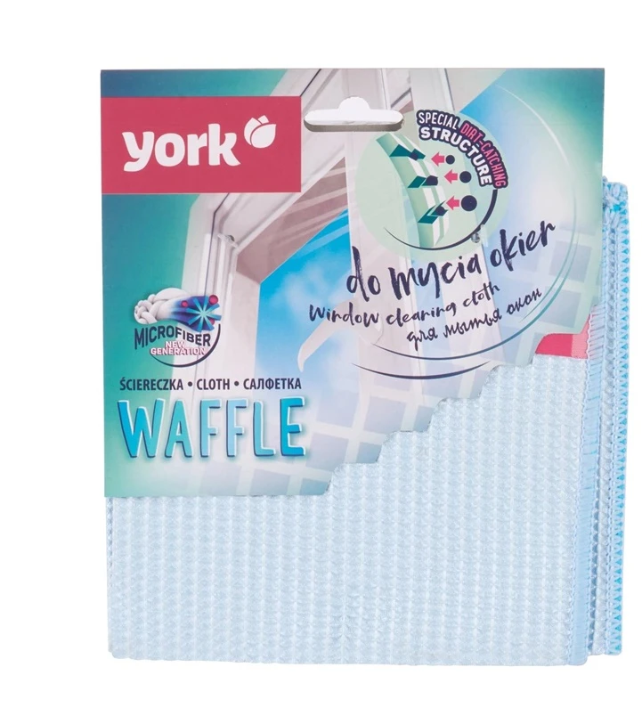 Mikropluošto šluostė langams YORK WAFFLE, 1 vnt.