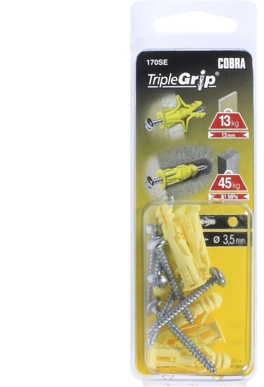 Cobra Įvarai GKP, 3,5 x 29 mm, plastikiniai, 6 vnt.