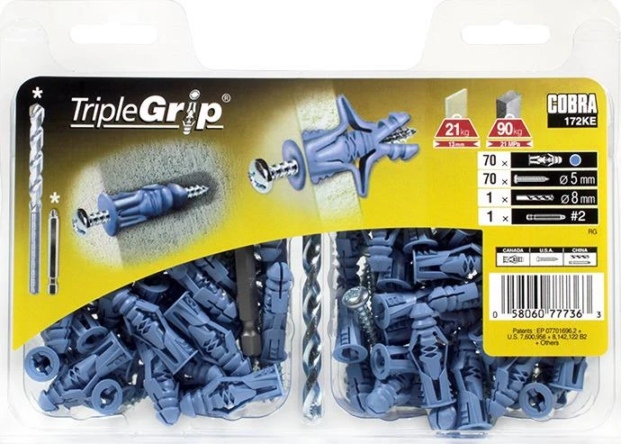 Cobra Įvarai GKP, 5 x 32 mm, plastikiniai, 70 vnt.