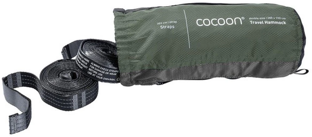 „Hamakas Cocoon“ kelioninis hamakų komplektas, dvigubas dydis – Chaki (chaki spalvos)
