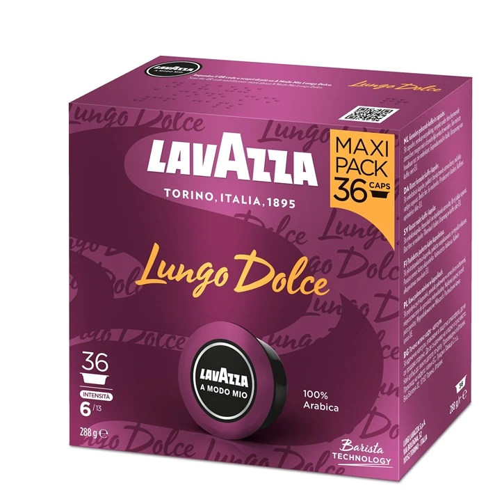 Coffee capsules Lavazza Lungo Dolce. MODO MIO 288g. 36 pcs