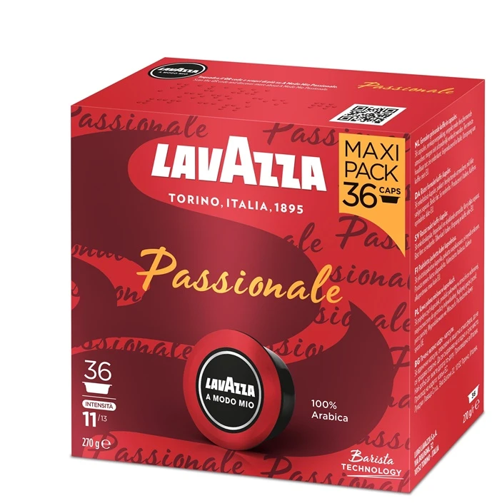 Coffee capsules Lavazza Passionale. MODO MIO 270g. 36 pcs
