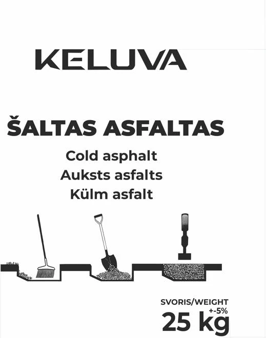Šaltas asfaltas 0-8 mm 25 +/- 0,5kg