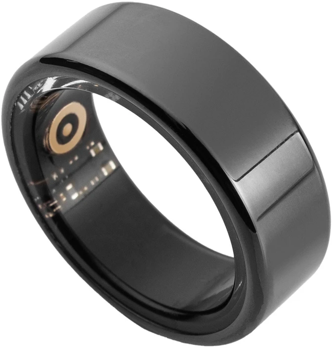 COLMI R02 išmanusis žiedas, 9 dydis, 18,9 mm (juodas) + įkrovimo dėklas