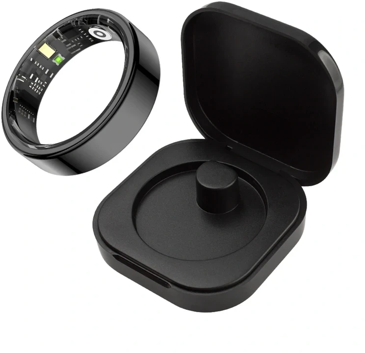 COLMI RING 2 Suteptas žiedas, 12 dydis (Juodas)