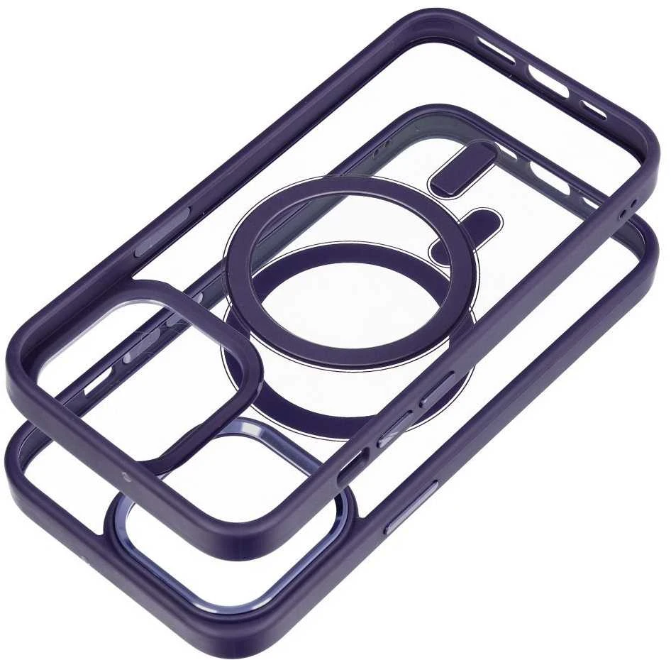 OEM dėklas, skirtas iPhone 13 PRO, spalvotas „Edge Mag Cover“, suderinamas su „MagSafe“ violetinė