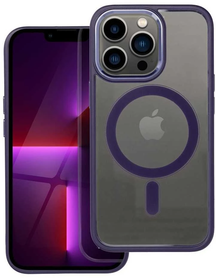 OEM dėklas, skirtas iPhone 13 PRO, spalvotas „Edge Mag Cover“, suderinamas su „MagSafe“ violetinė