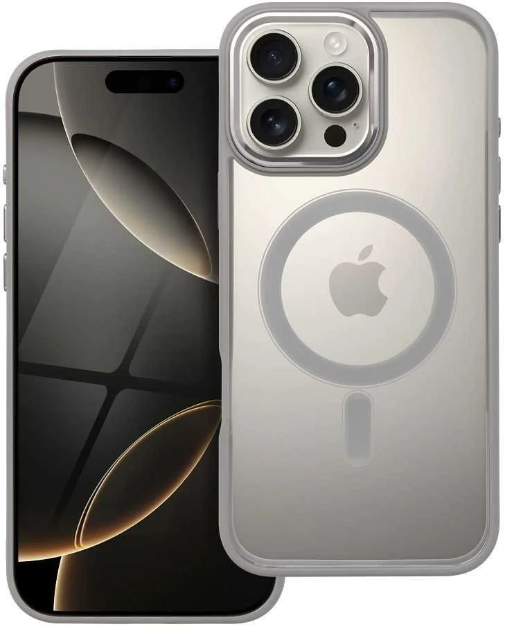 Oem Originalus „iPhone 16 PRO MAX“ dėklas „Color Edge Mag Cover“, suderinamas su „MagSafe“, titano-pilka spalvos