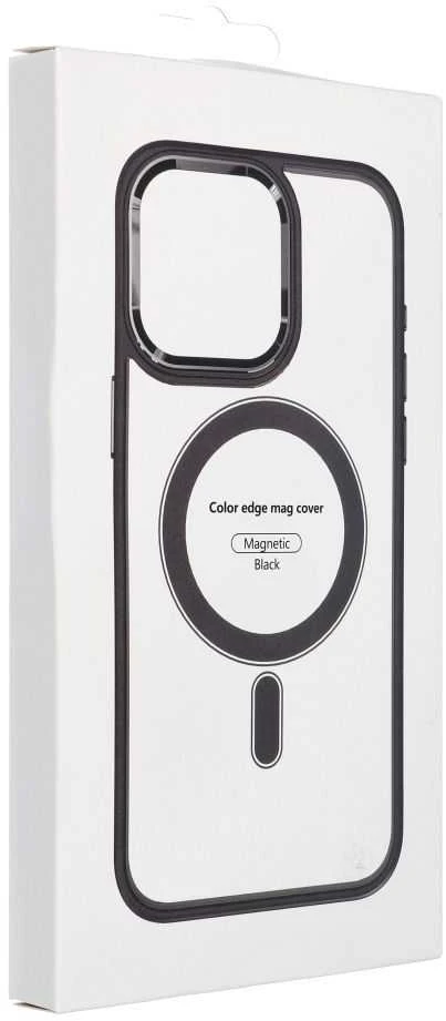 OEM dėklas, skirtas iPhone 11 PRO MAX, spalvotas kraštas, MagSafe dėklas, suderinamas su juodais