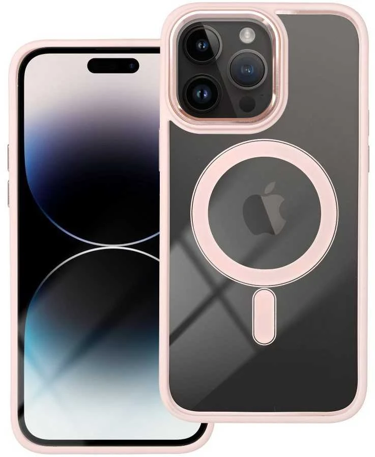 OEM dėklas, skirtas „iPhone 17 Color Edge Mag Cover“, suderinamas su „MagSafe“, rožinis