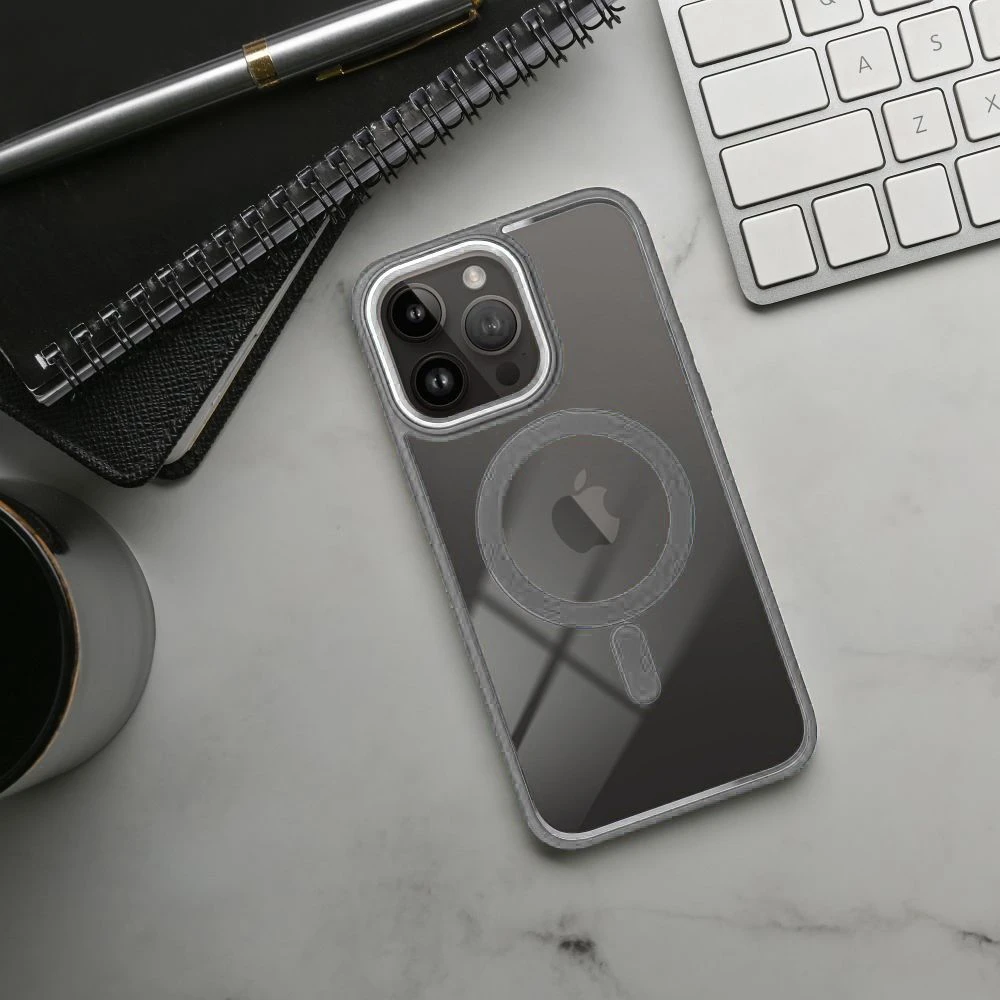 Oem COLOR EDGE MAG COVER dėklas, suderinamas su MagSafe, skirtas IPHONE 16 Plus, titano pilkas