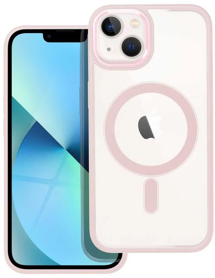 OEM dėklas, skirtas „iPhone 13 Color Edge Mag Cover“, suderinamas su „MagSafe“, rožinis
