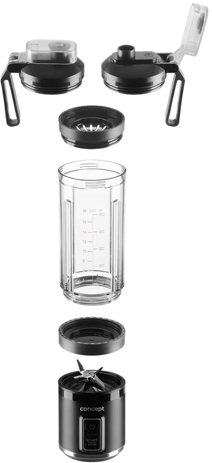 CONCEPT SM4050 Smoothie NutriMaker Cordless plakiklis 120 W Juodas