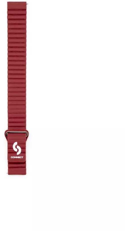 Araree Connect hibrīda ādas-silīcija magnētiska cilpa siksna 20mm (M/L 130mm) Vīna raudona