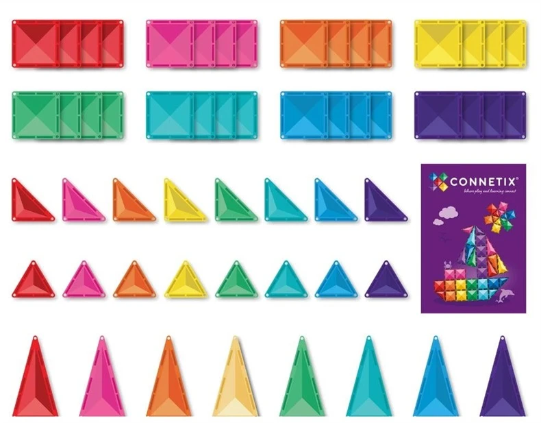 CONNETIXMAGNETIC TILES SET – 56 PIECES