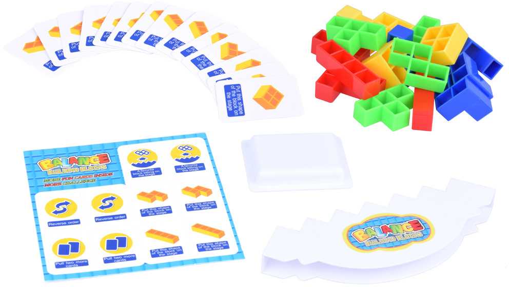 Jokomisiada Statybinių blokų balansavimo bokštas Tetris 3D arkadinis žaidimas ZA4967