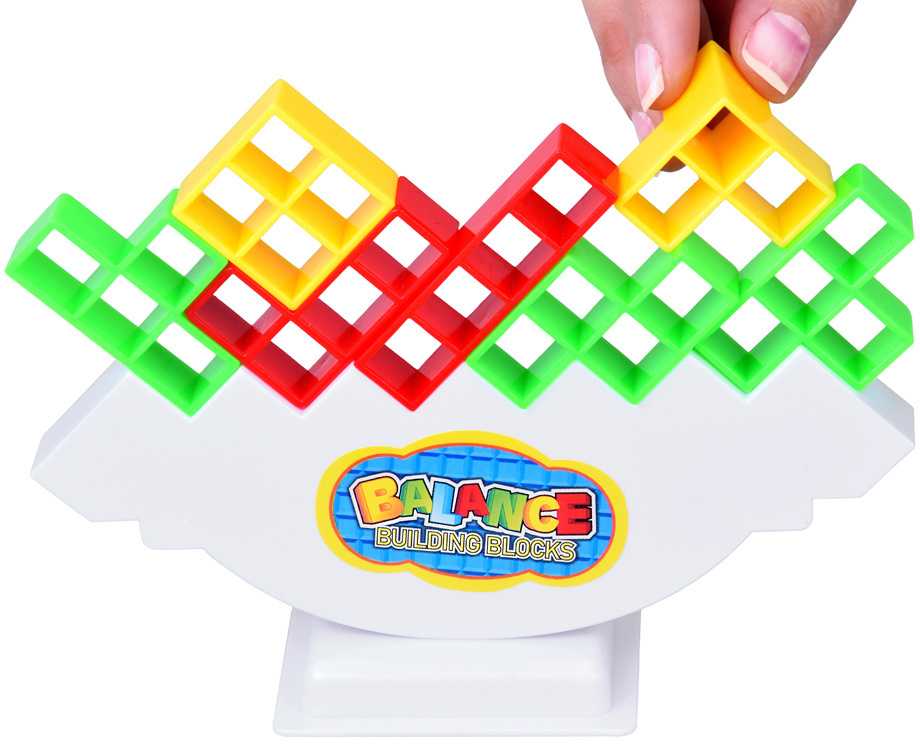 Jokomisiada Statybinių blokų balansavimo bokštas Tetris 3D arkadinis žaidimas ZA4967